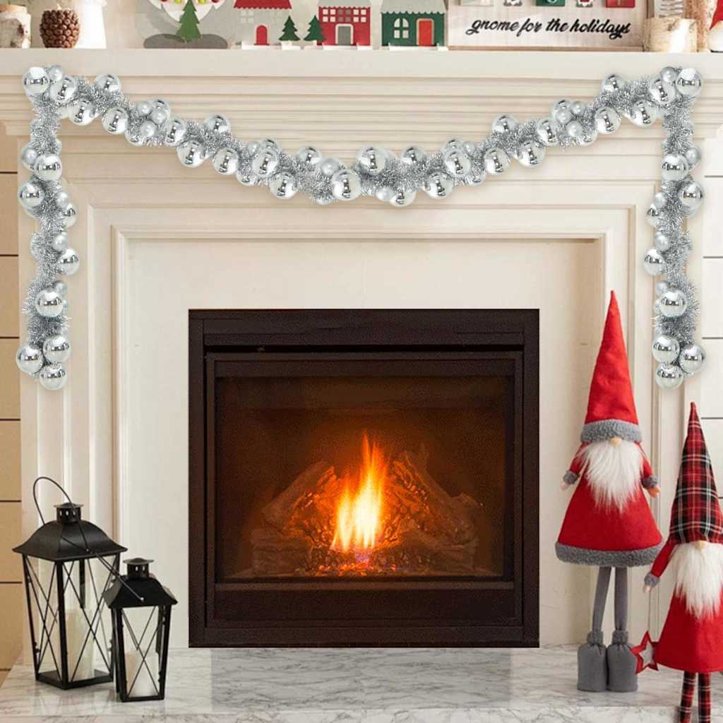 vidaXL Kerstbal Guirlande Rood 186 cm Polystyreen