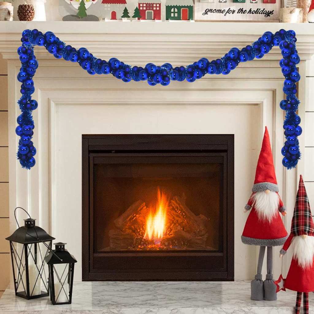 vidaXL Kerstbal Guirlande Rood 186 cm Polystyreen
