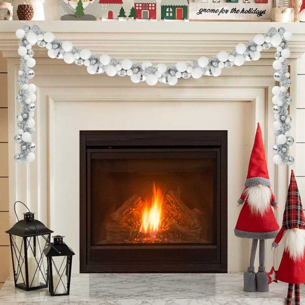 vidaXL Kerstbal Guirlande Rood 186 cm Polystyreen