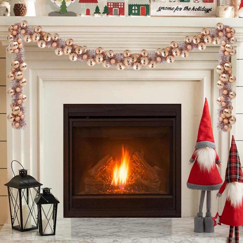 vidaXL Kerstbal Guirlande Rood 186 cm Polystyreen