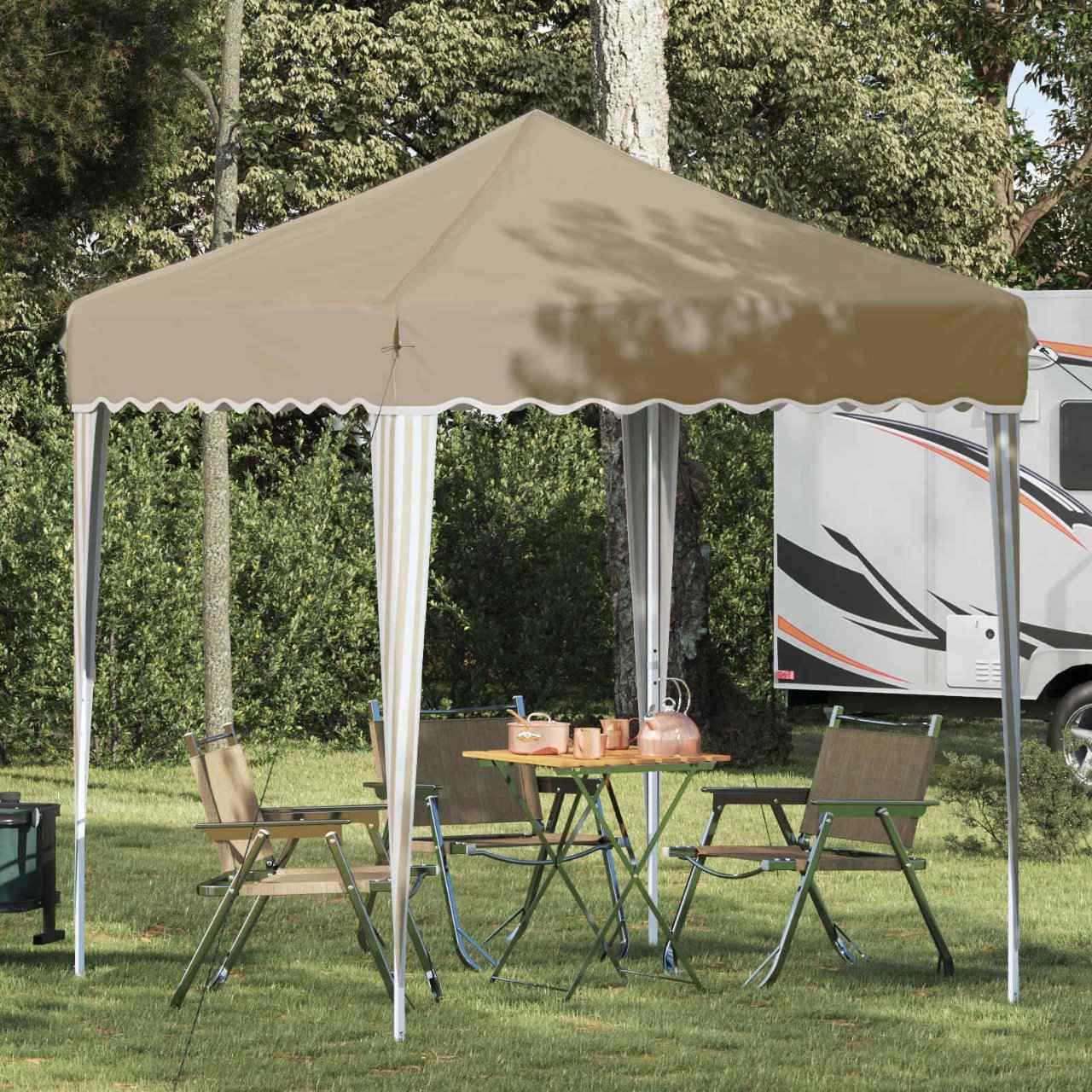 vidaXL Pop-up Feesttent Crème 195 x 195 x 245 cm Oxford Stof