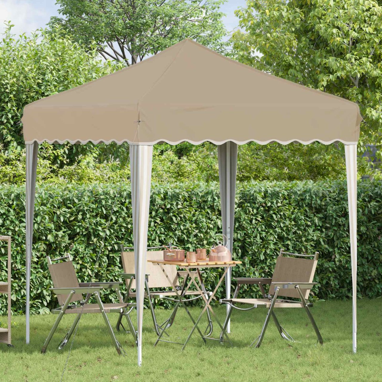 vidaXL Pop-up Feesttent Crème 195 x 195 x 245 cm Oxford Stof