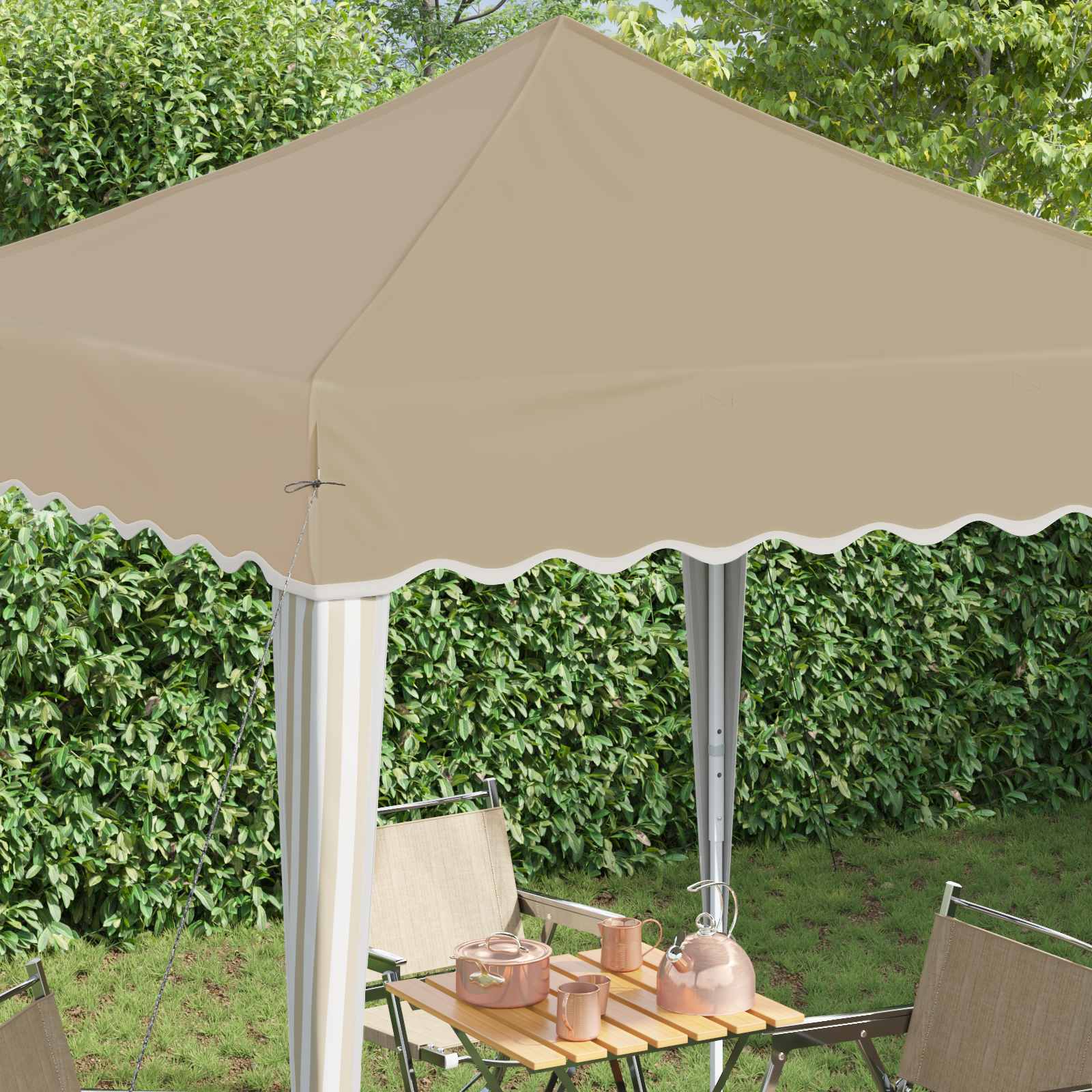 vidaXL Pop-up Feesttent Crème 195 x 195 x 245 cm Oxford Stof