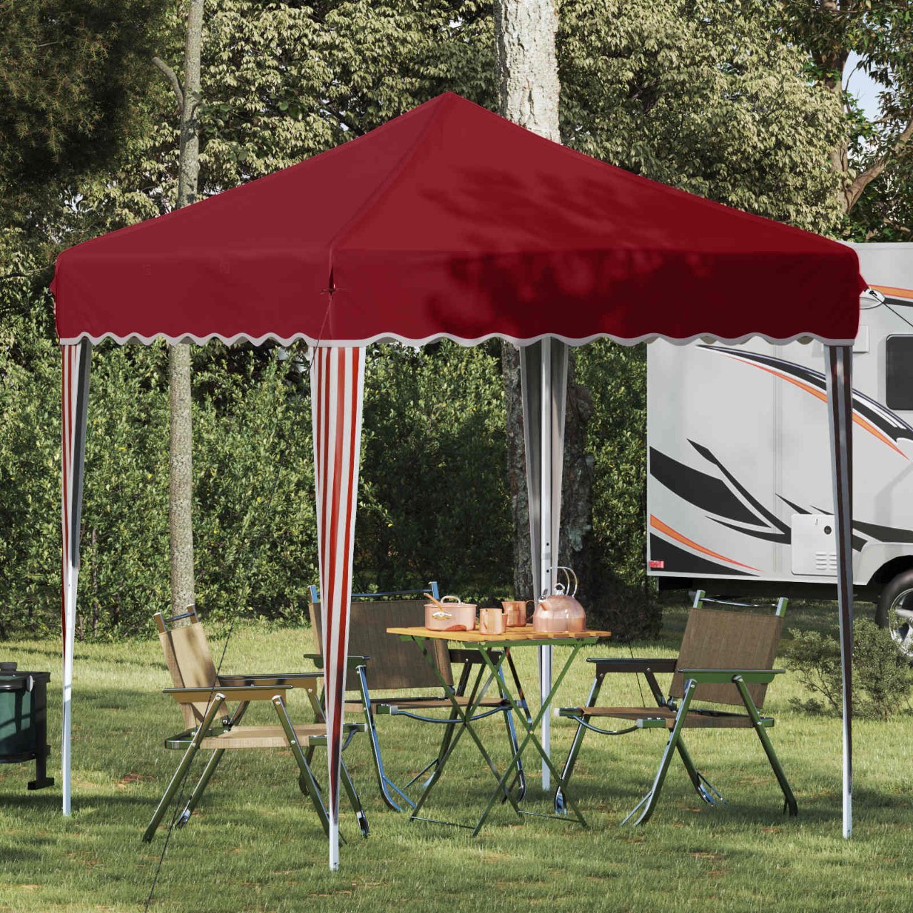 vidaXL Pop-up Feesttent Crème 195 x 195 x 245 cm Oxford Stof