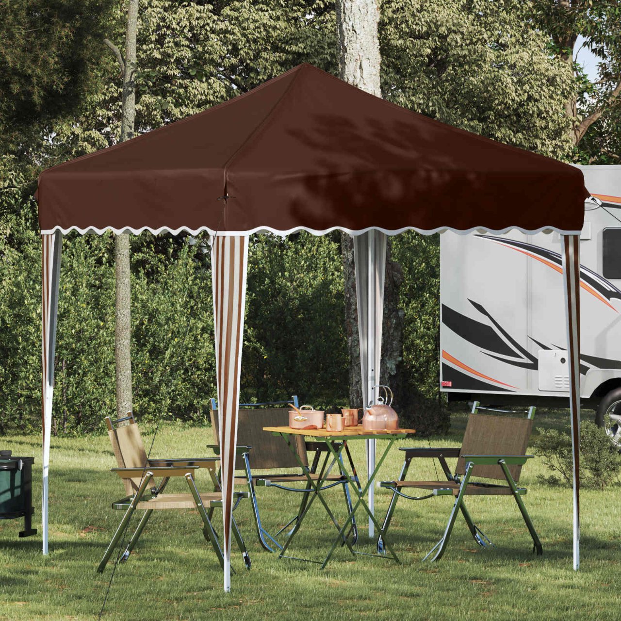 vidaXL Pop-up Feesttent Crème 195 x 195 x 245 cm Oxford Stof