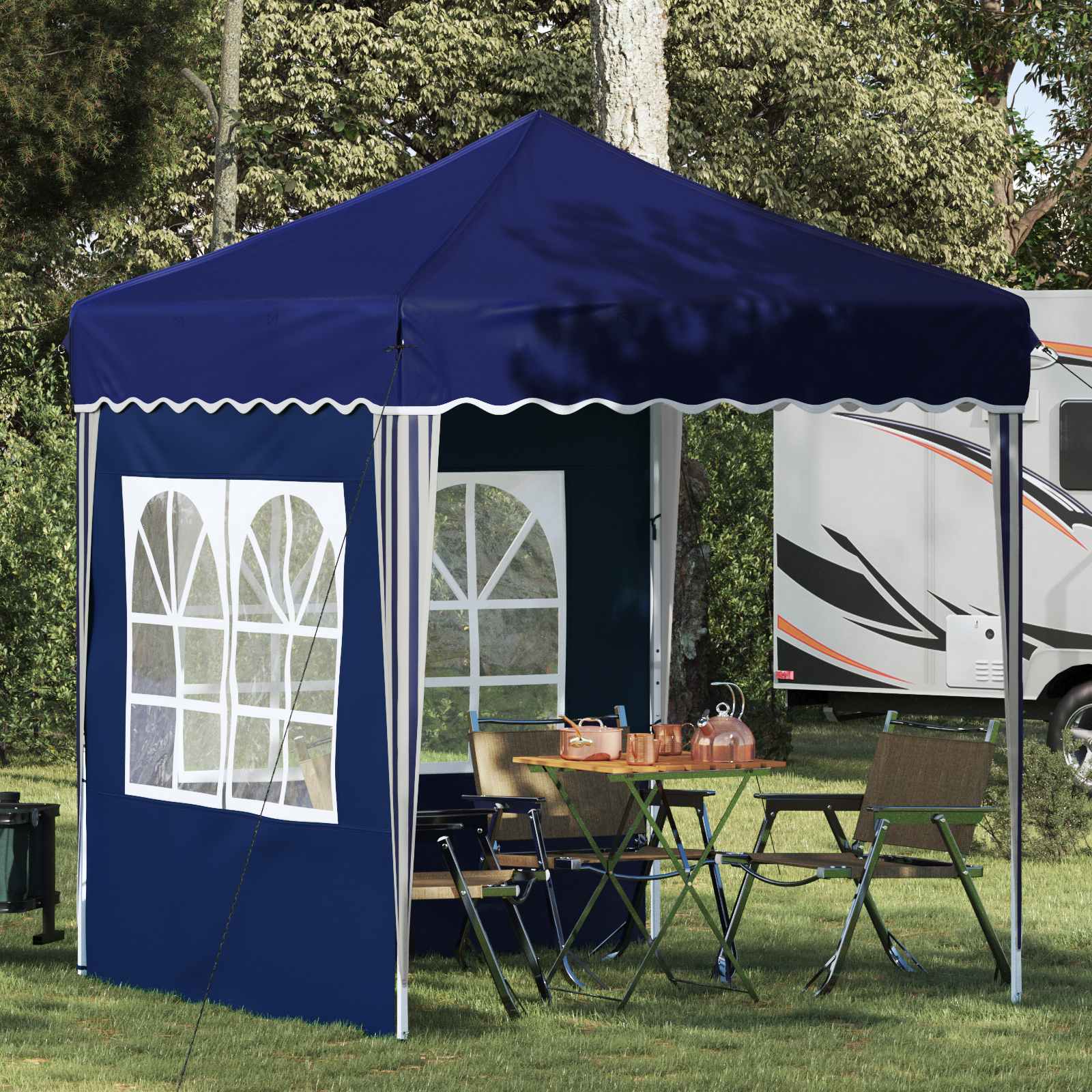 vidaXL Pop-up Feesttent Crème 195 x 195 x 245 cm Oxford Stof