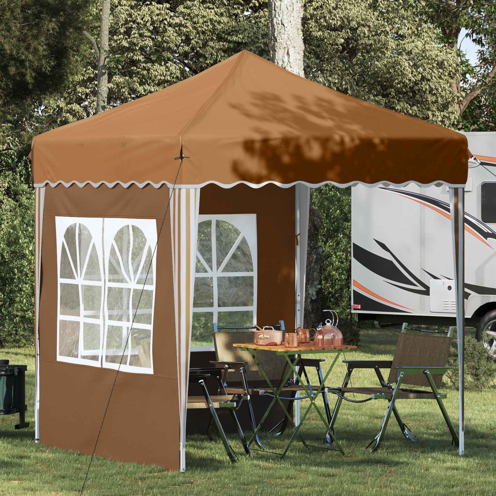 vidaXL Pop-up Feesttent Crème 195 x 195 x 245 cm Oxford Stof