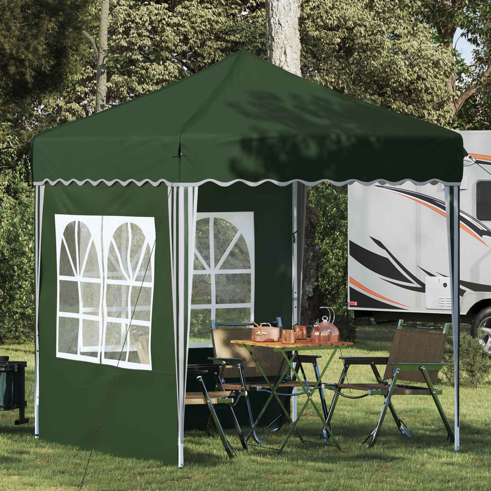 vidaXL Pop-up Feesttent Crème 195 x 195 x 245 cm Oxford Stof