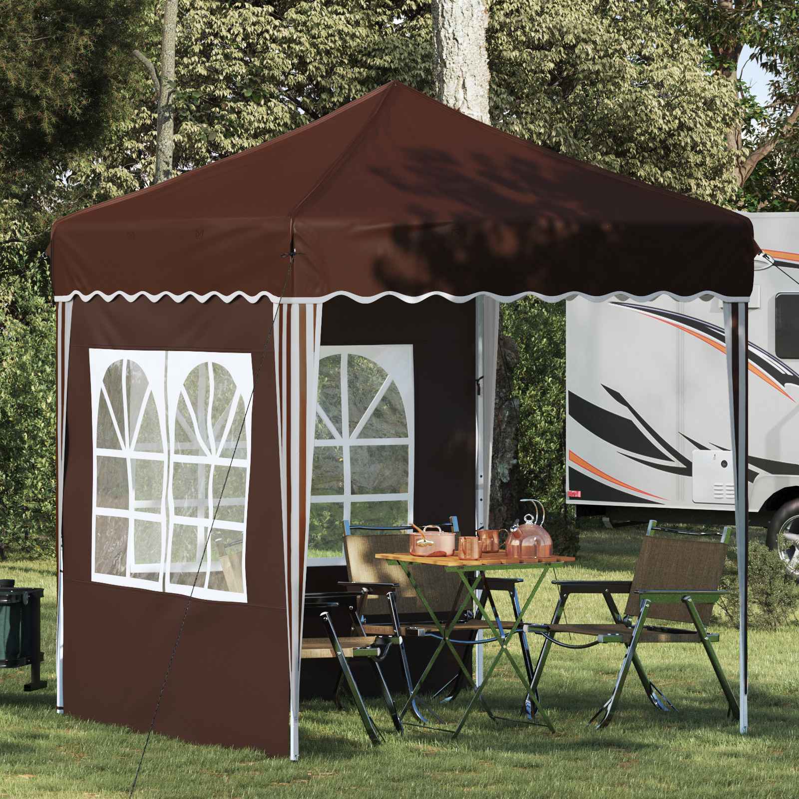 vidaXL Pop-up Feesttent Crème 195 x 195 x 245 cm Oxford Stof