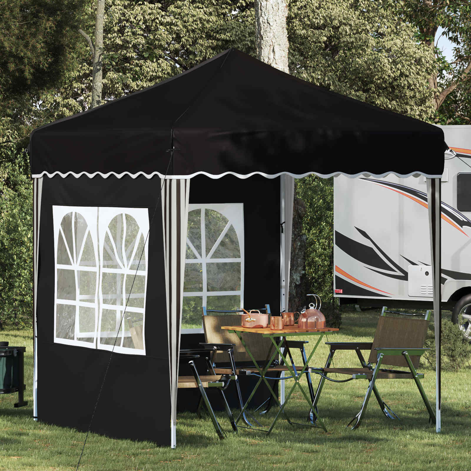 vidaXL Pop-up Feesttent Crème 195 x 195 x 245 cm Oxford Stof