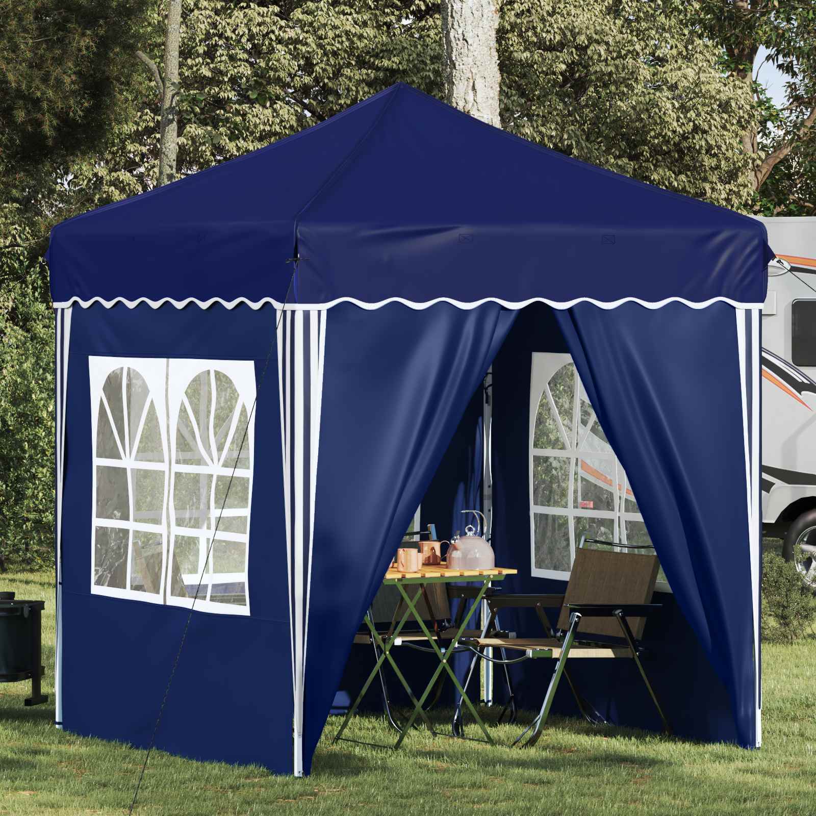 vidaXL Pop-up Feesttent Crème 195 x 195 x 245 cm Oxford Stof