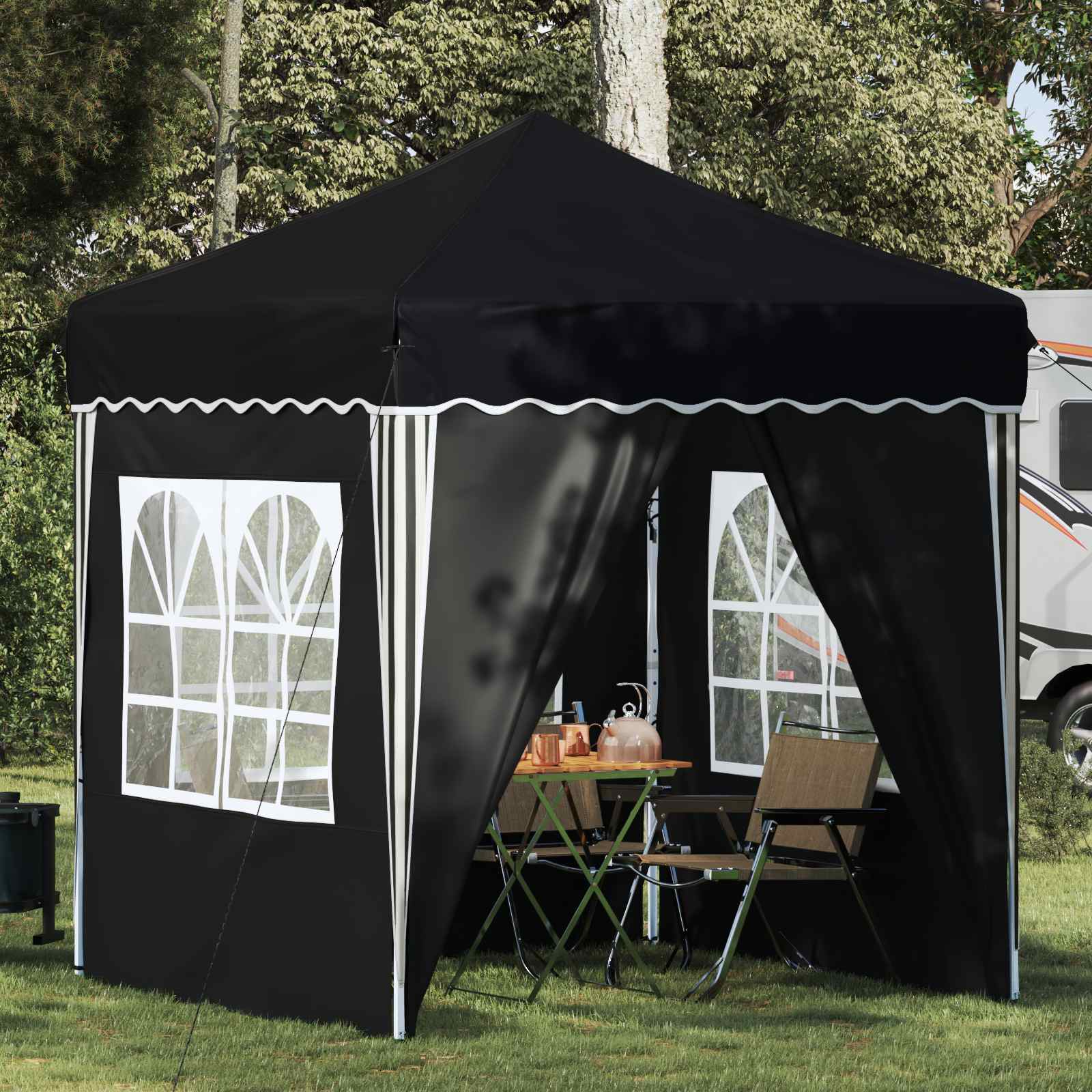 vidaXL Pop-up Feesttent Crème 195 x 195 x 245 cm Oxford Stof