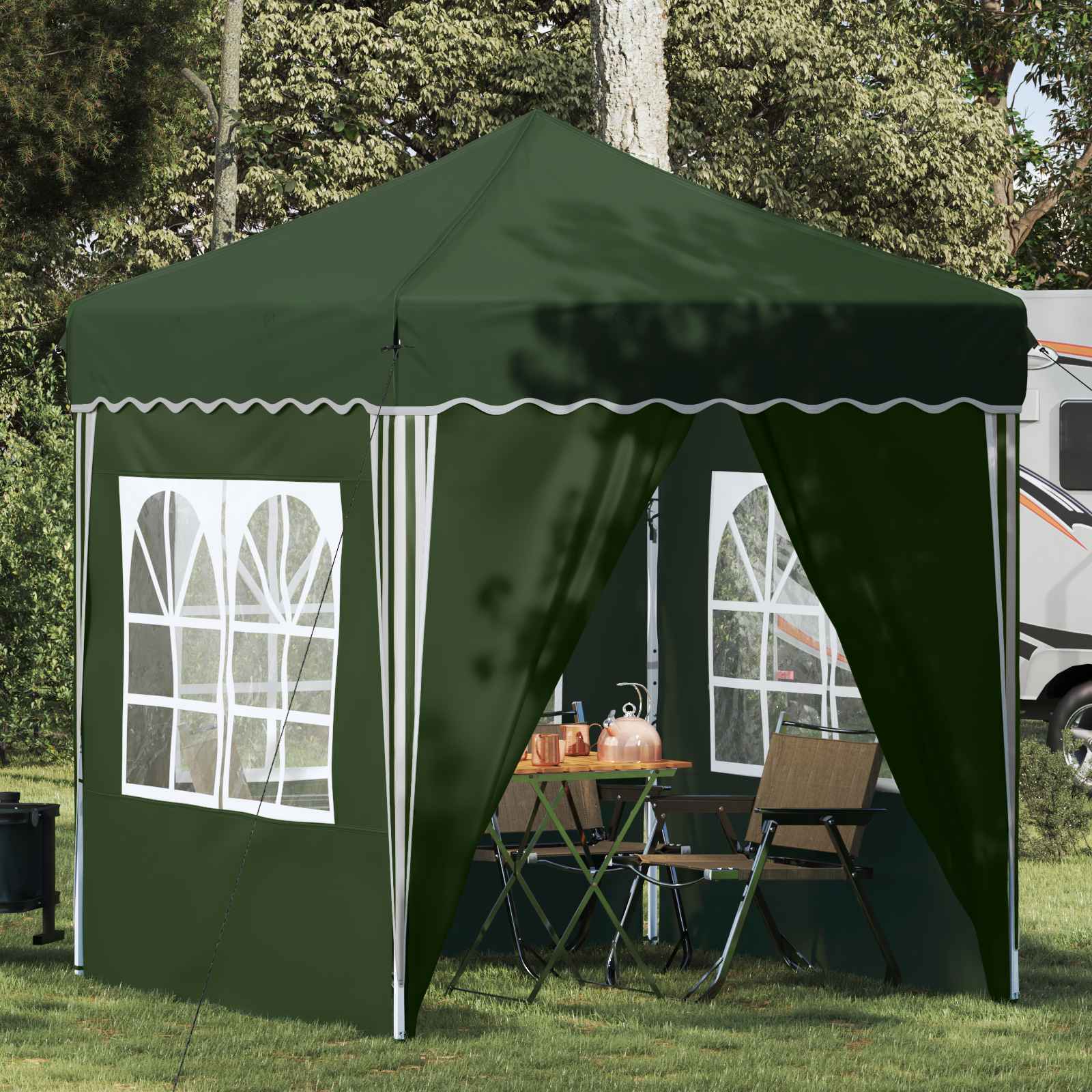 vidaXL Pop-up Feesttent Crème 195 x 195 x 245 cm Oxford Stof