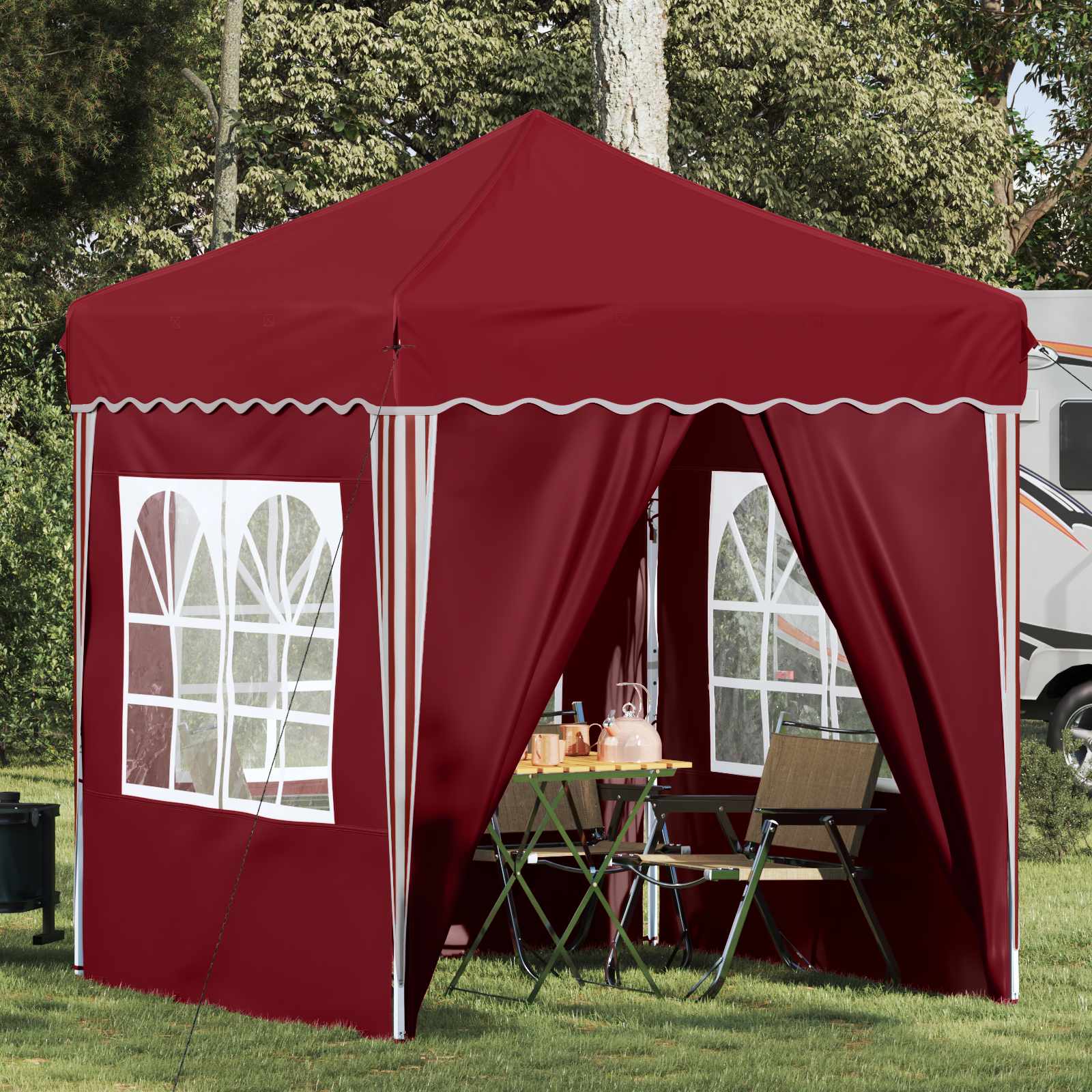 vidaXL Pop-up Feesttent Crème 195 x 195 x 245 cm Oxford Stof
