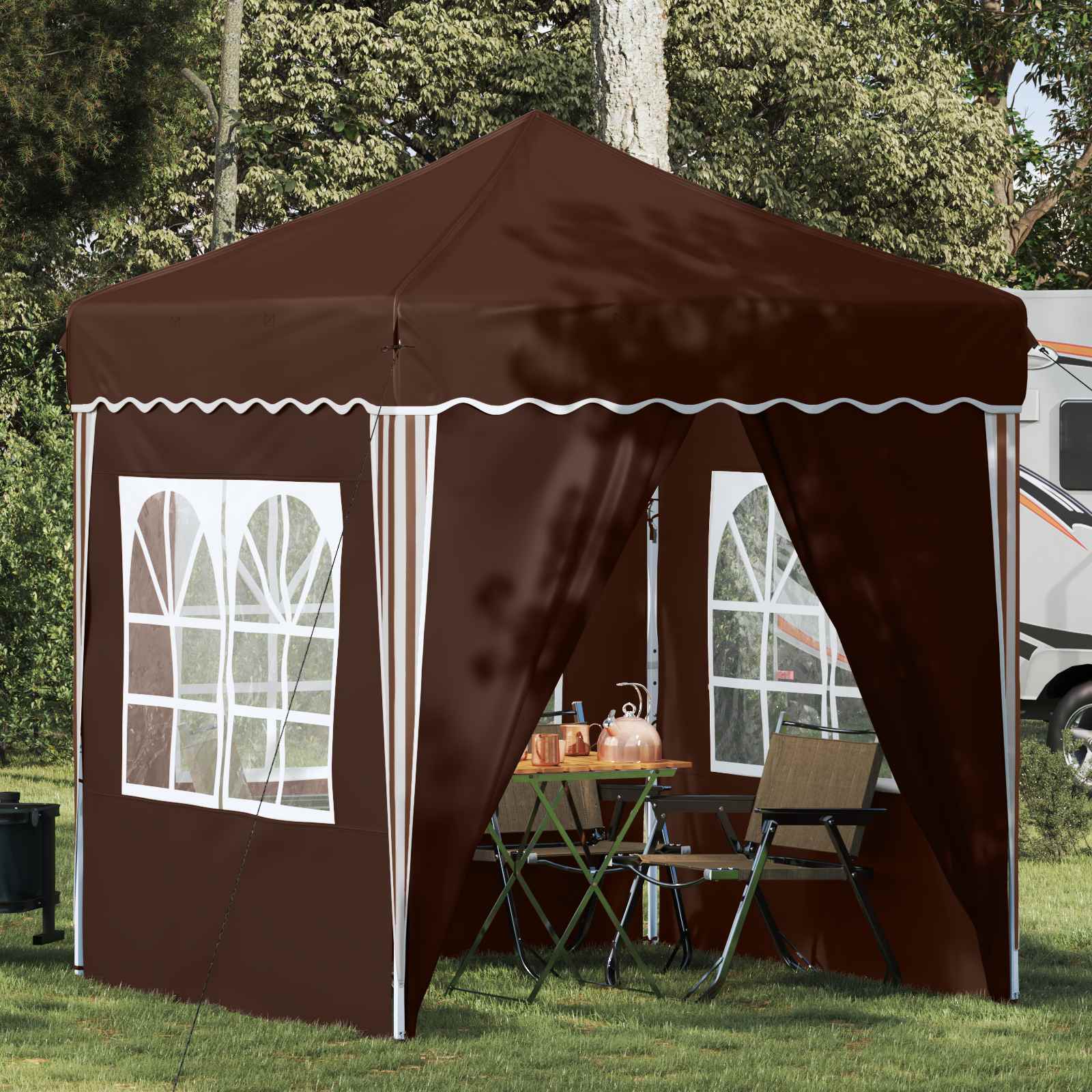 vidaXL Pop-up Feesttent Crème 195 x 195 x 245 cm Oxford Stof