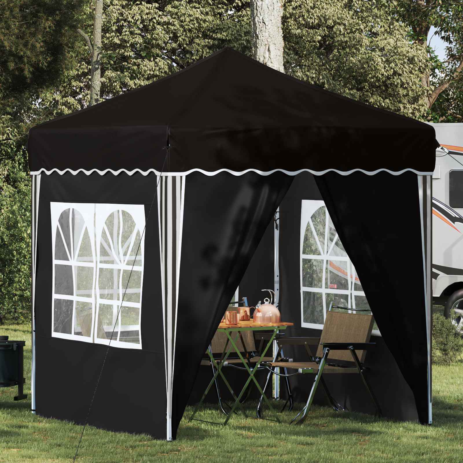 vidaXL Pop-up Feesttent Crème 195 x 195 x 245 cm Oxford Stof