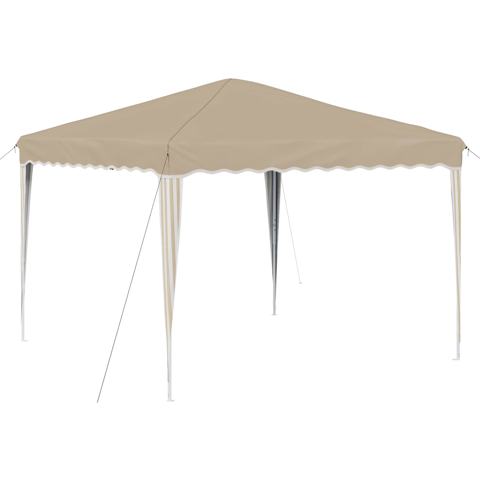 vidaXL Pop-up Feesttent Crème 288 x 288 x 245 cm Oxford Stof