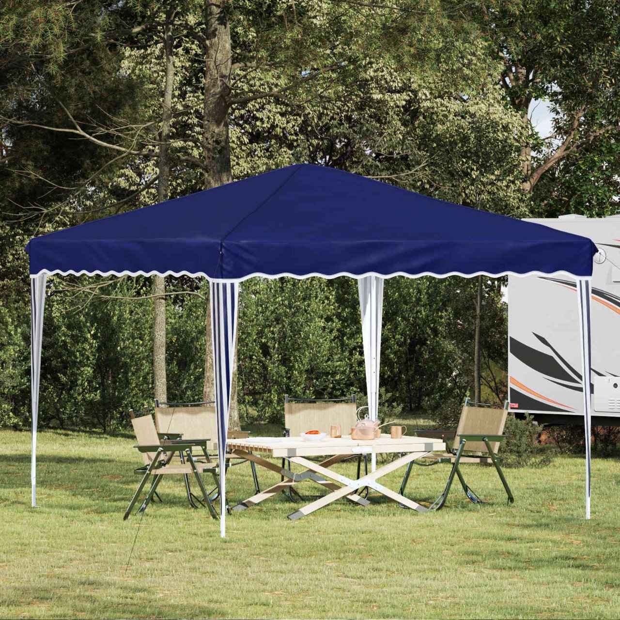 vidaXL Pop-up Feesttent Crème 288 x 288 x 245 cm Oxford Stof