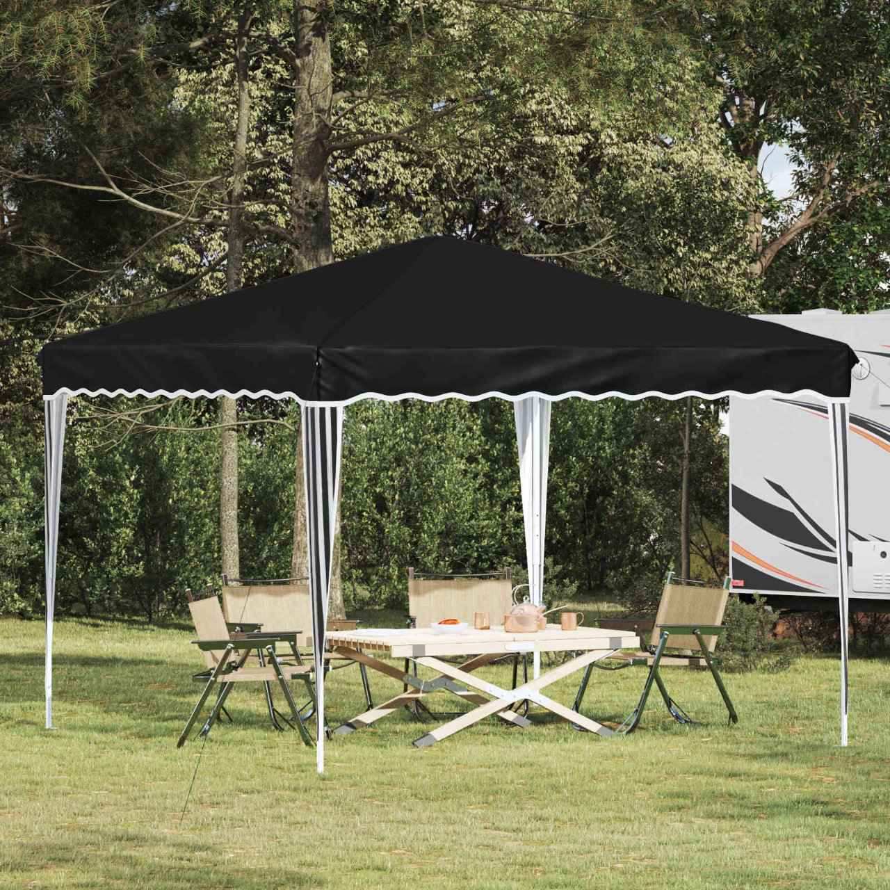 vidaXL Pop-up Feesttent Crème 288 x 288 x 245 cm Oxford Stof