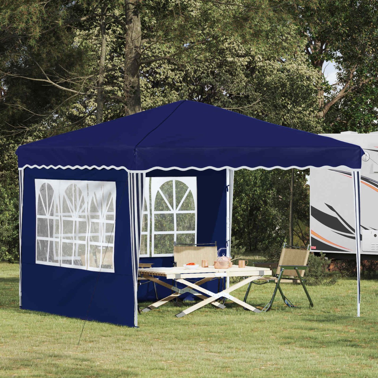 vidaXL Pop-up Feesttent Crème 288 x 288 x 245 cm Oxford Stof