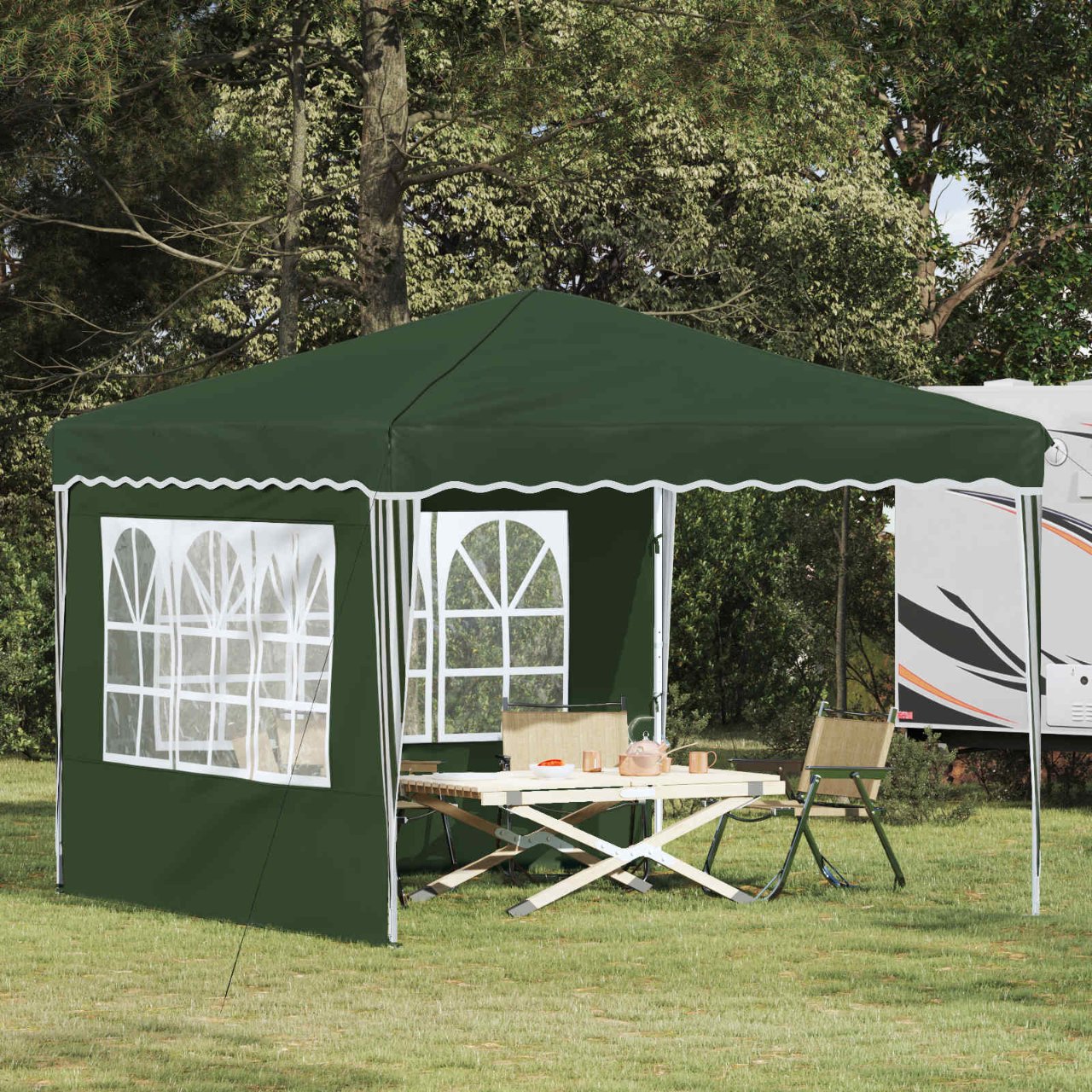 vidaXL Pop-up Feesttent Crème 288 x 288 x 245 cm Oxford Stof