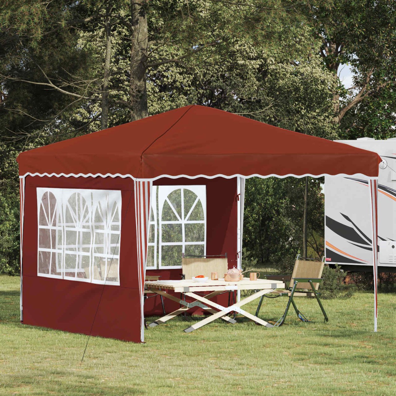 vidaXL Pop-up Feesttent Crème 288 x 288 x 245 cm Oxford Stof