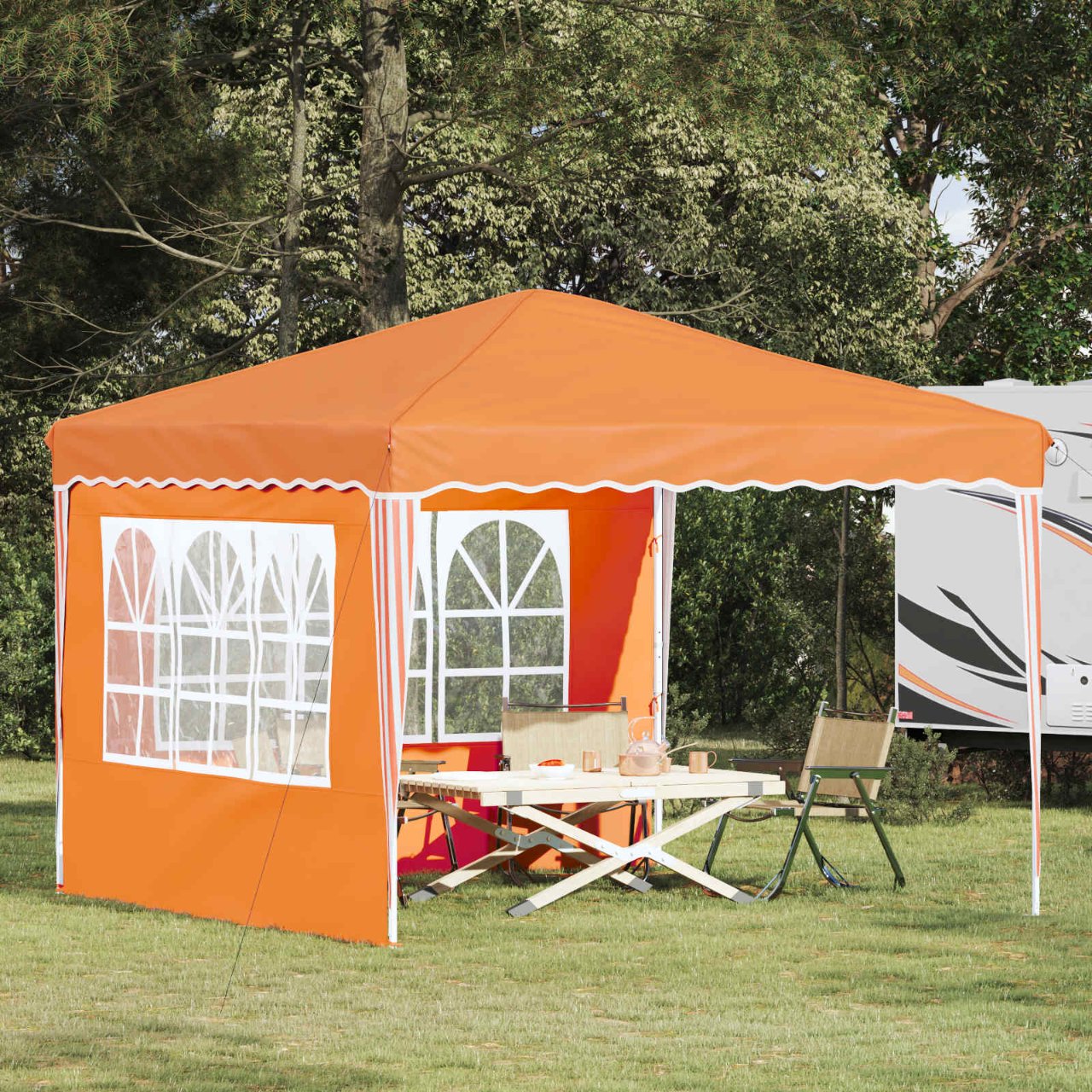 vidaXL Pop-up Feesttent Crème 288 x 288 x 245 cm Oxford Stof