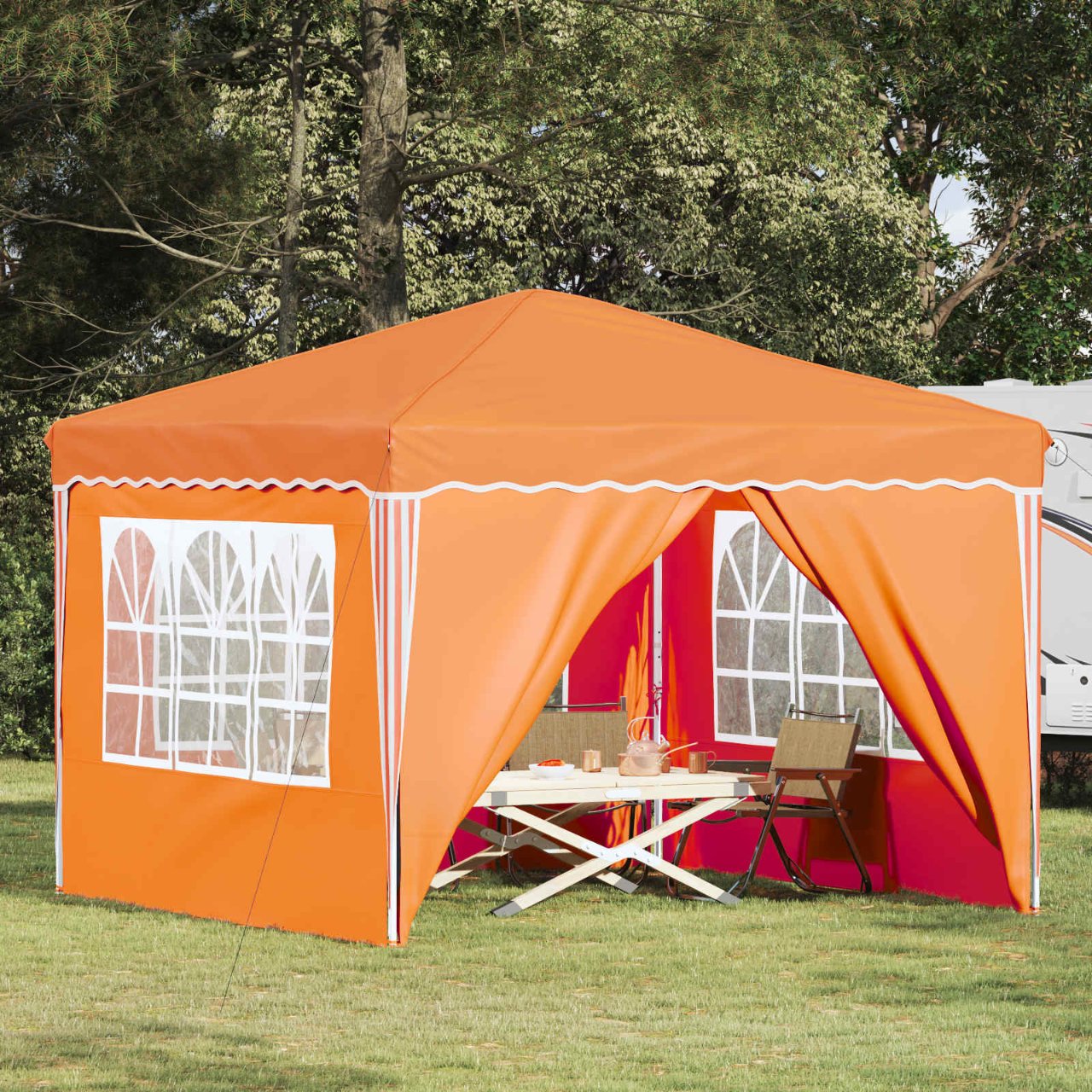 vidaXL Pop-up Feesttent Crème 288 x 288 x 245 cm Oxford Stof
