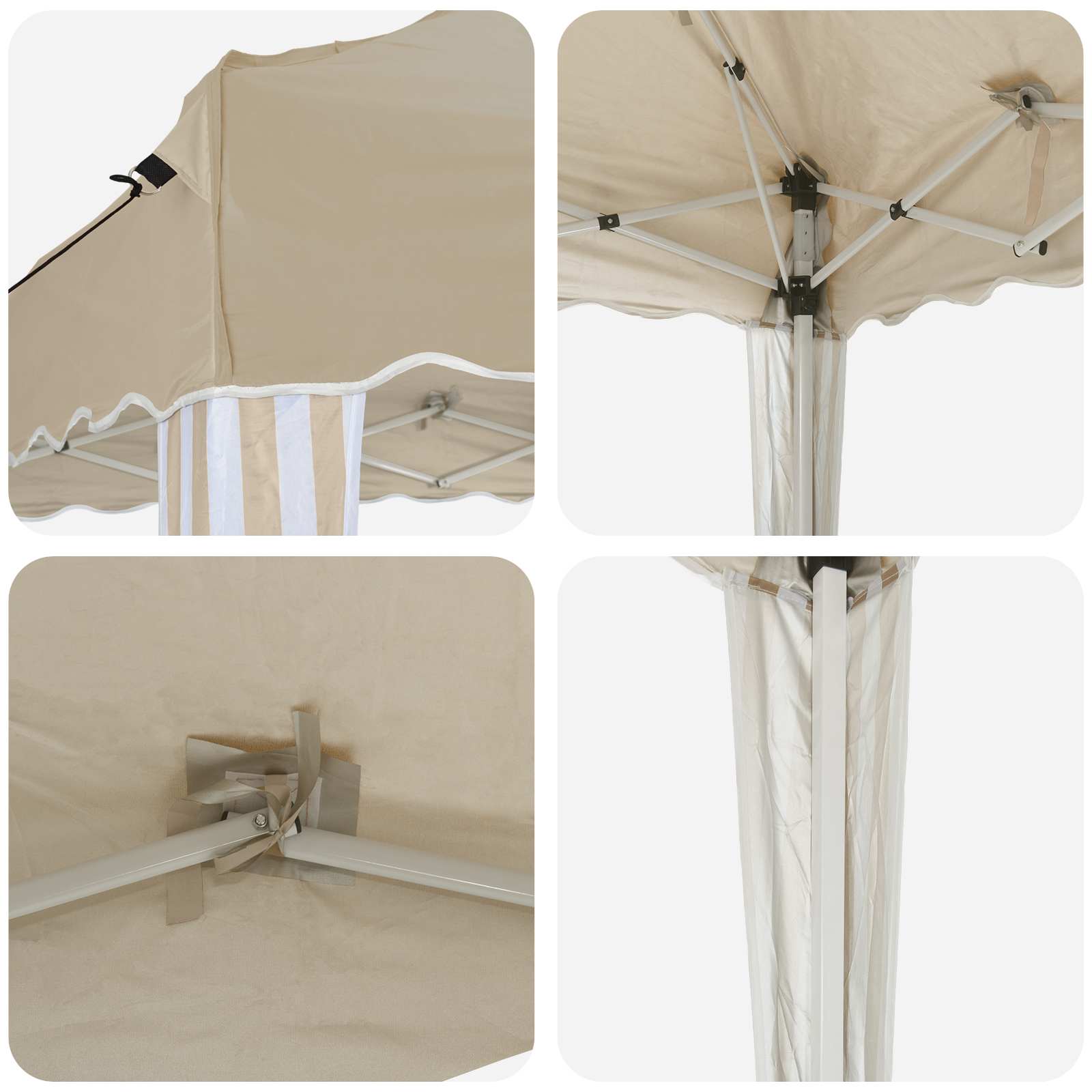 vidaXL Pop-up Feesttent 575 x 288 x 245 cm Crèmekleurig