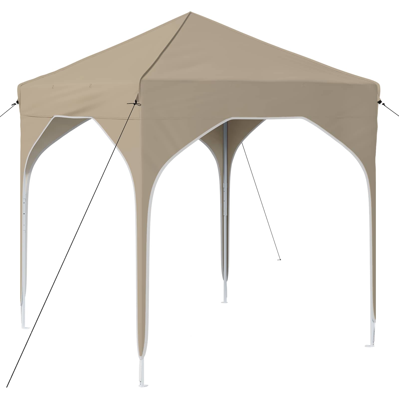 vidaXL Pop-up Feesttent 194 x 194 x 245 cm Crèmekleurig