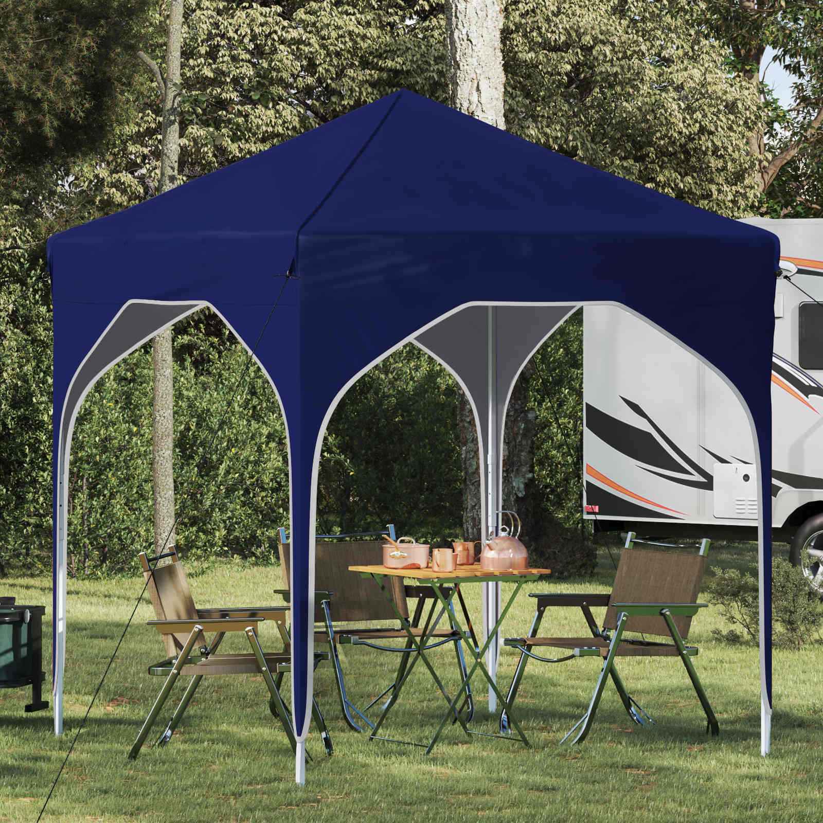 vidaXL Pop-up Feesttent 194 x 194 x 245 cm Crèmekleurig