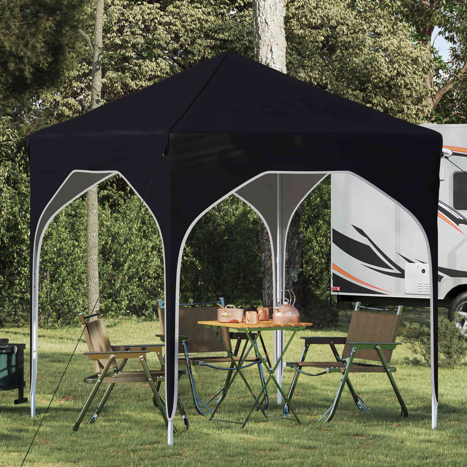 vidaXL Pop-up Feesttent 194 x 194 x 245 cm Crèmekleurig