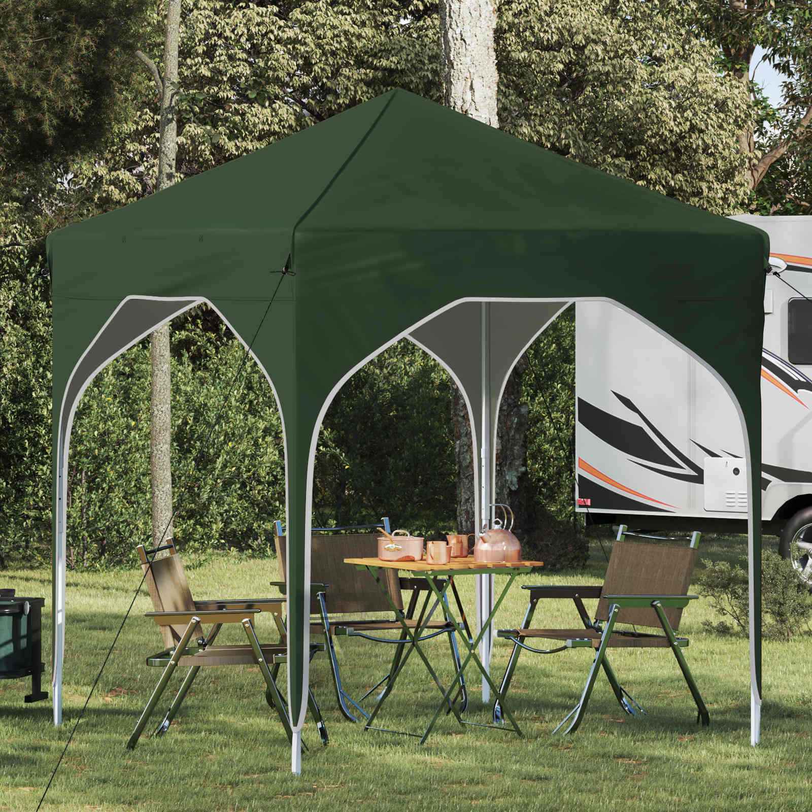 vidaXL Pop-up Feesttent 194 x 194 x 245 cm Crèmekleurig
