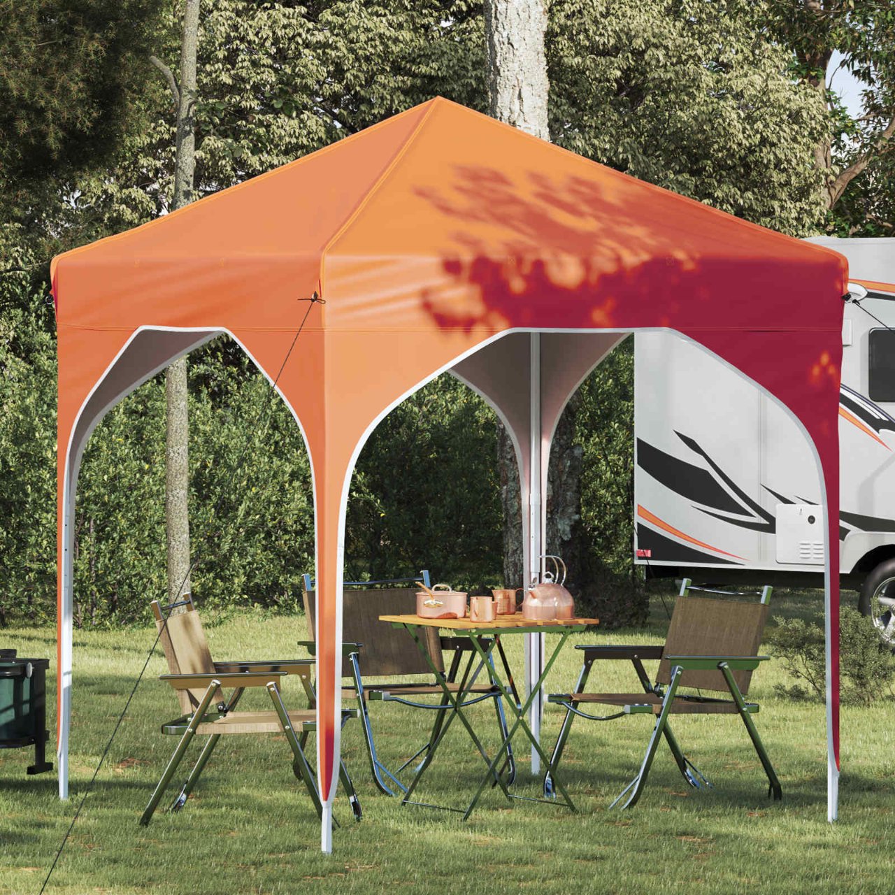 vidaXL Pop-up Feesttent 194 x 194 x 245 cm Crèmekleurig