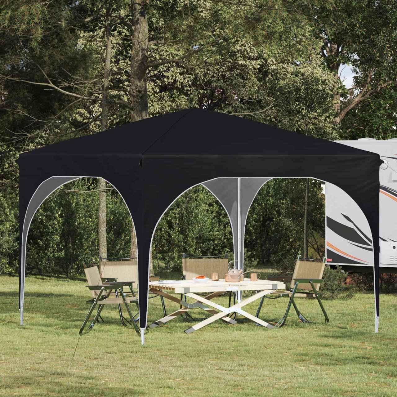 vidaXL Pop-up Feesttent 290 x 290 x 245 cm Crèmekleurig