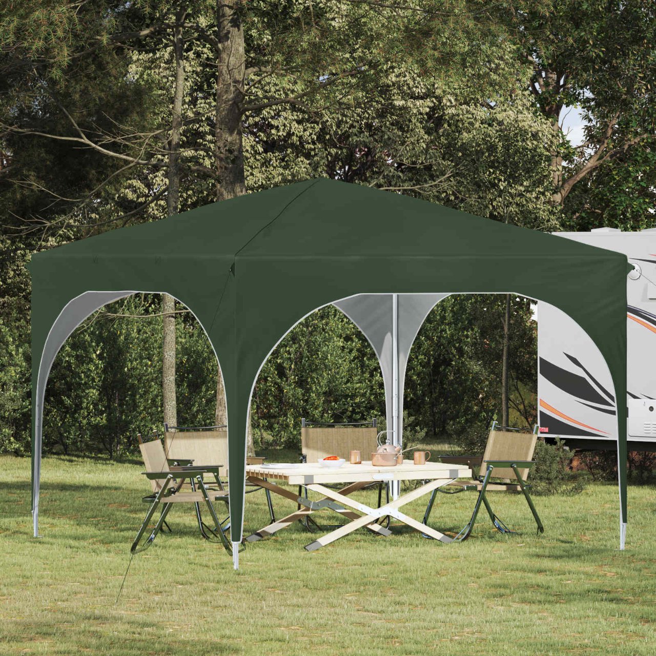 vidaXL Pop-up Feesttent 290 x 290 x 245 cm Crèmekleurig
