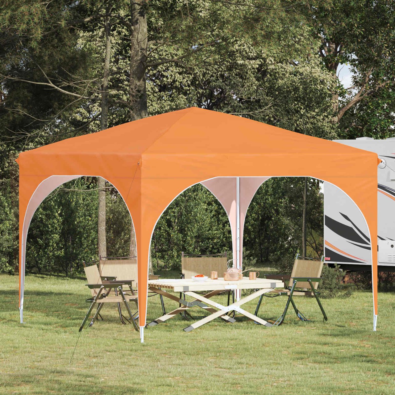 vidaXL Pop-up Feesttent 290 x 290 x 245 cm Crèmekleurig