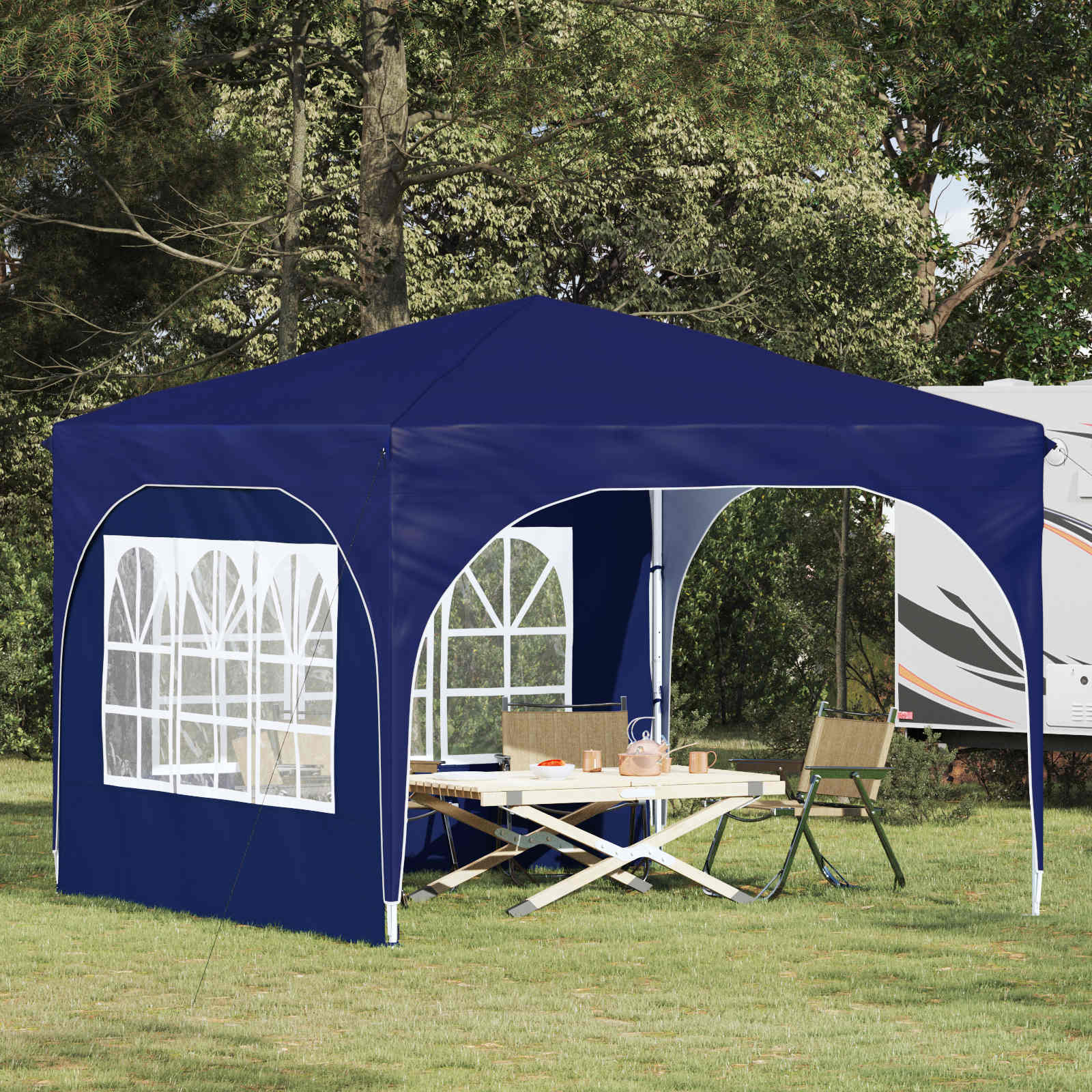 vidaXL Pop-up Feesttent 290 x 290 x 245 cm Crèmekleurig