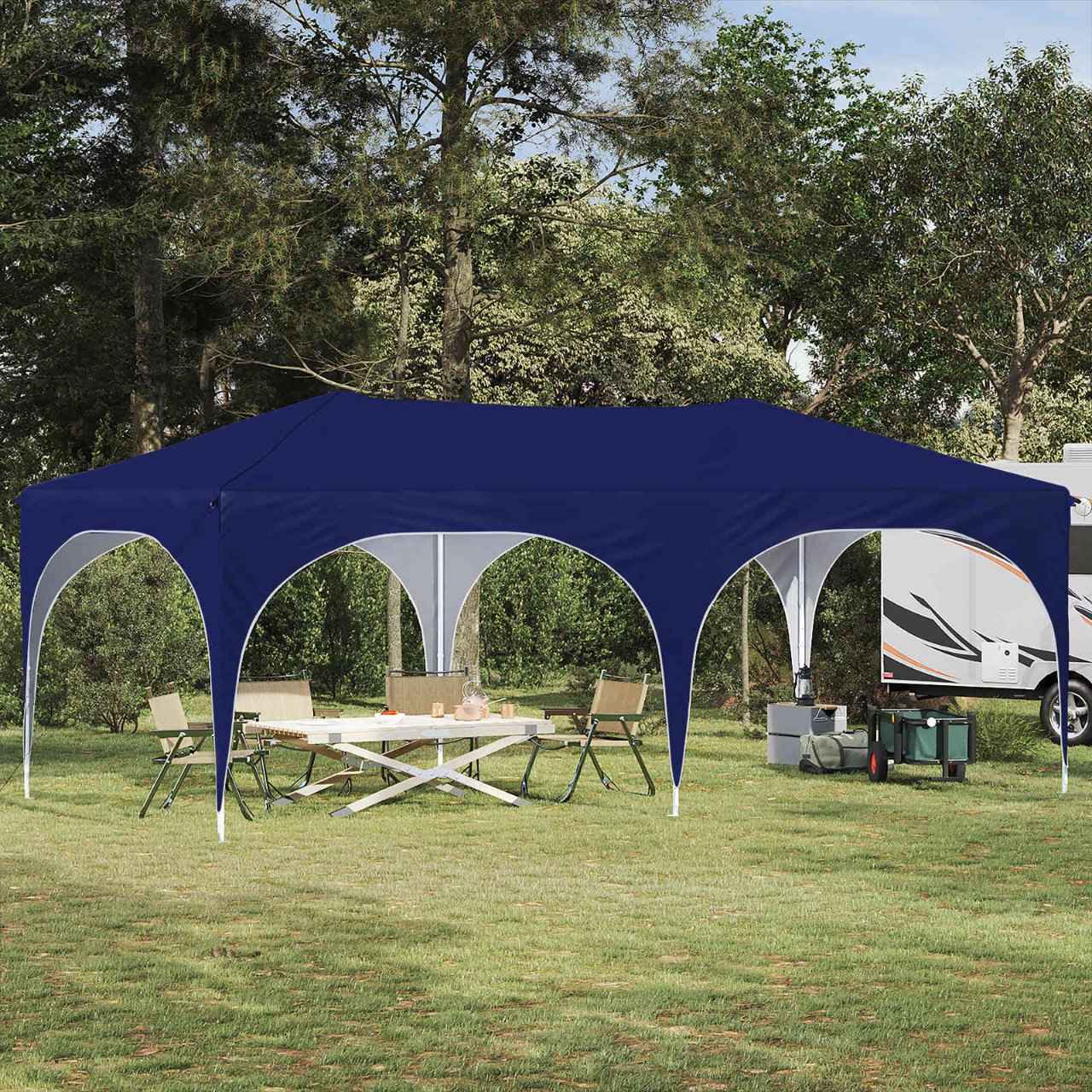 vidaXL Pop-up Feesttent Crème 575 x 288 x 245 cm Oxford Stof