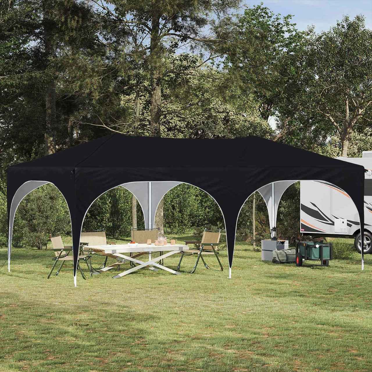vidaXL Pop-up Feesttent Crème 575 x 288 x 245 cm Oxford Stof