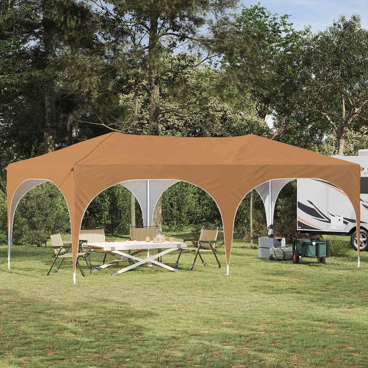 vidaXL Pop-up Feesttent Crème 575 x 288 x 245 cm Oxford Stof