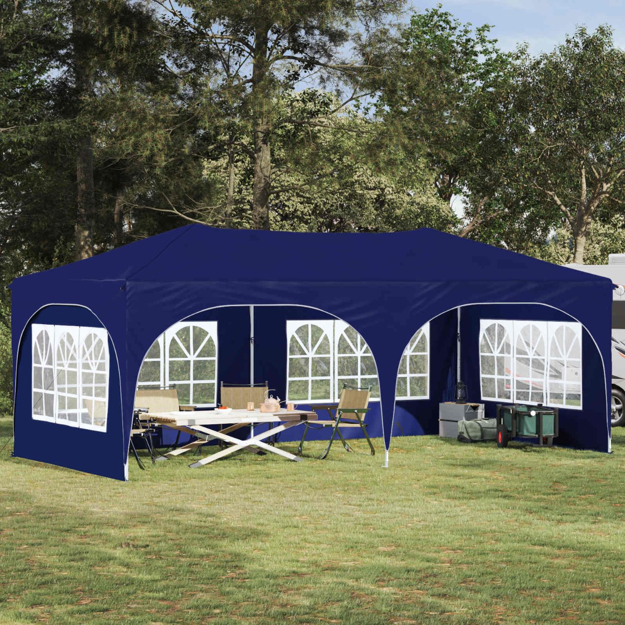 vidaXL Pop-up Feesttent Crème 575 x 288 x 245 cm Oxford Stof