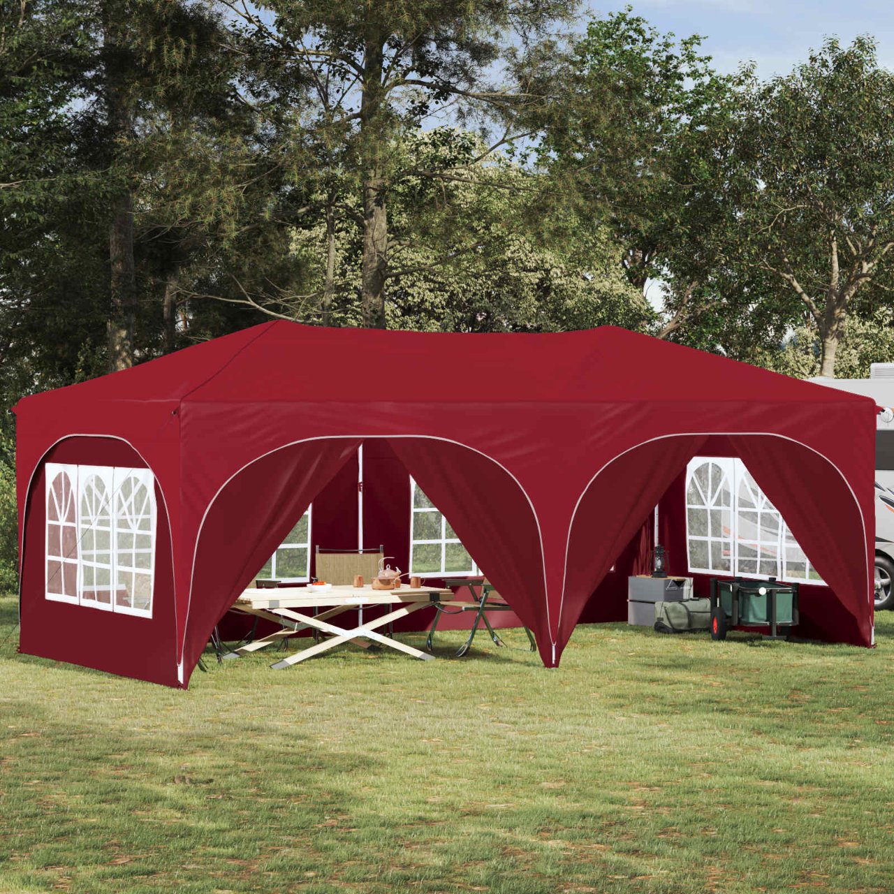 vidaXL Pop-up Feesttent Crème 575 x 288 x 245 cm Oxford Stof