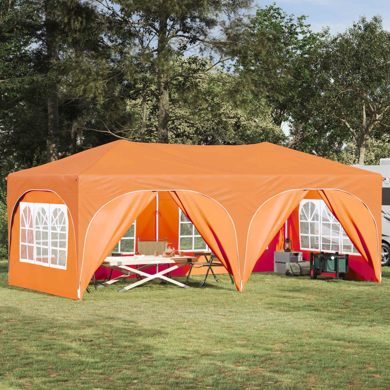vidaXL Pop-up Feesttent Crème 575 x 288 x 245 cm Oxford Stof