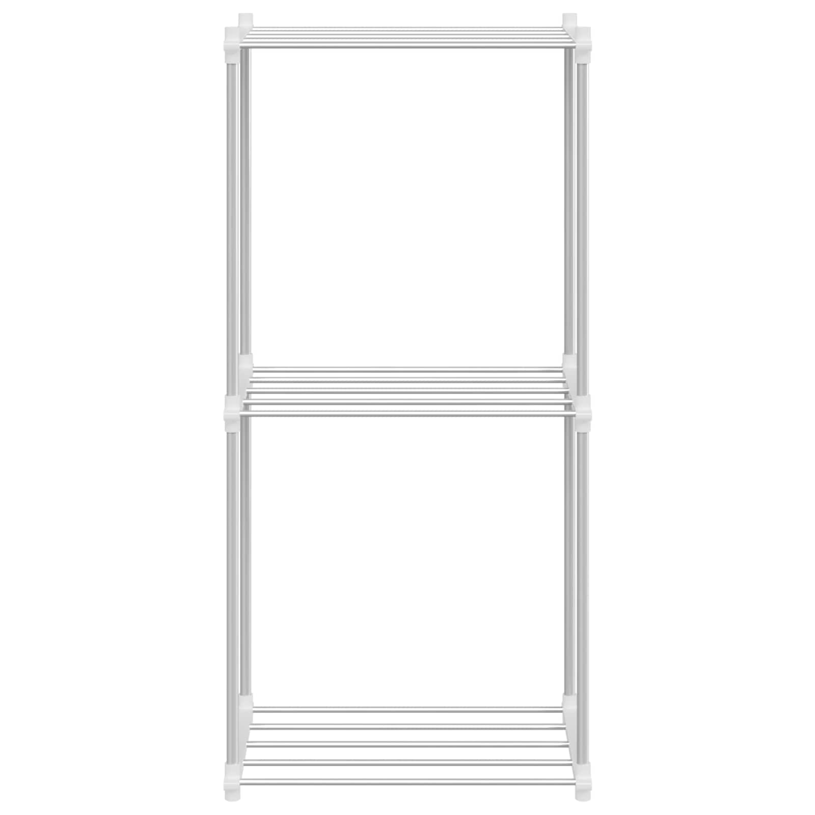 vidaXL Opslageplank met plank met opslag wit 43 x 27 x 90 cm Aluminium