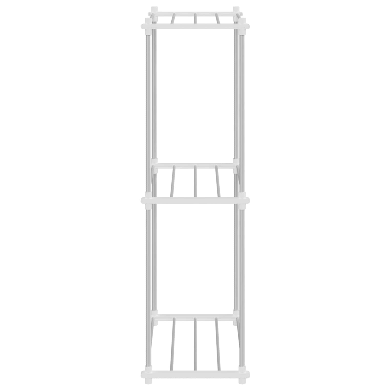vidaXL Opslageplank met plank met opslag wit 43 x 27 x 90 cm Aluminium
