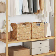 vidaXL Opslagmanden 2 pcs Naturel 35 x 25 x 17 cm Waterhyacint