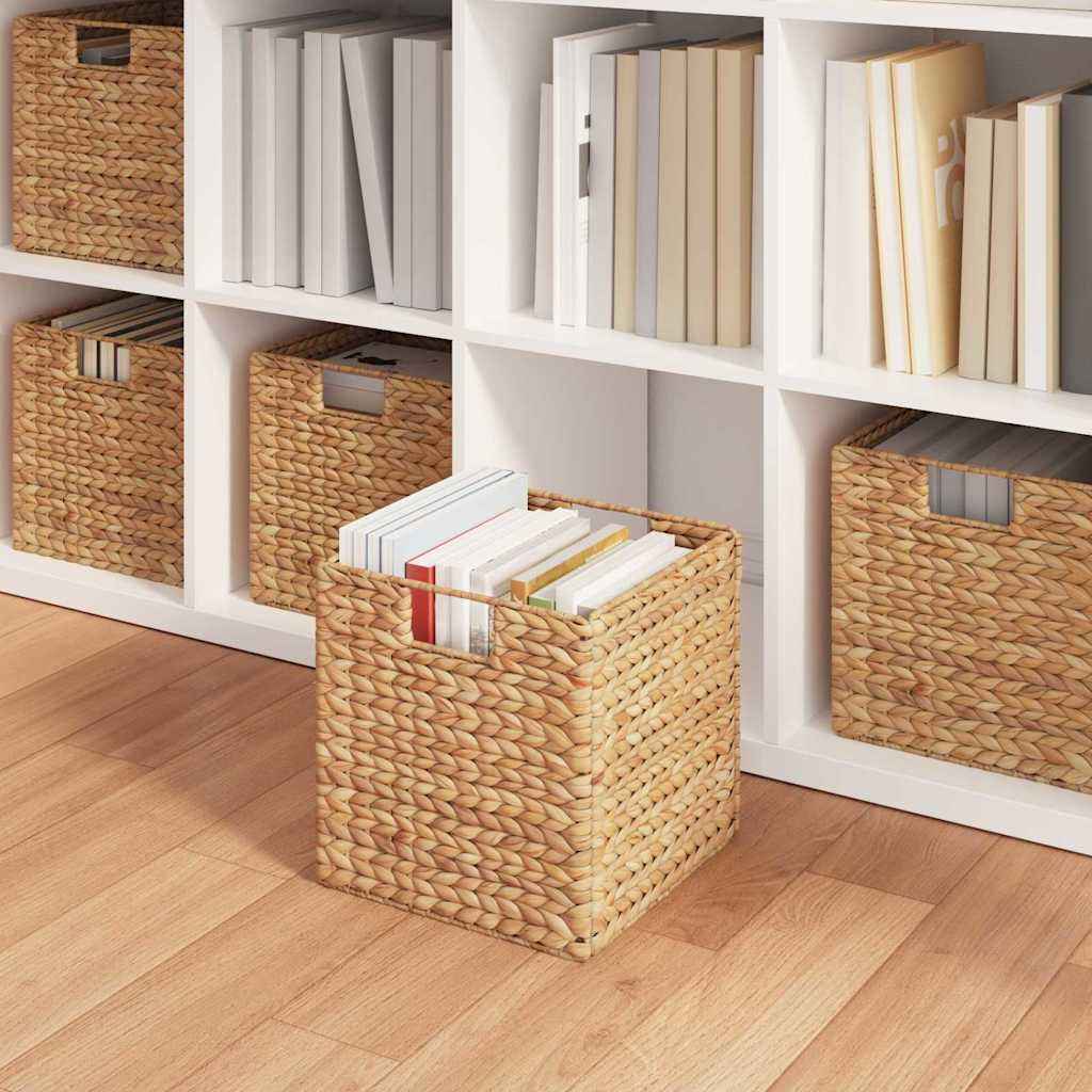 vidaXL Opslagmanden 2 pcs Naturel 35 x 25 x 17 cm Waterhyacint