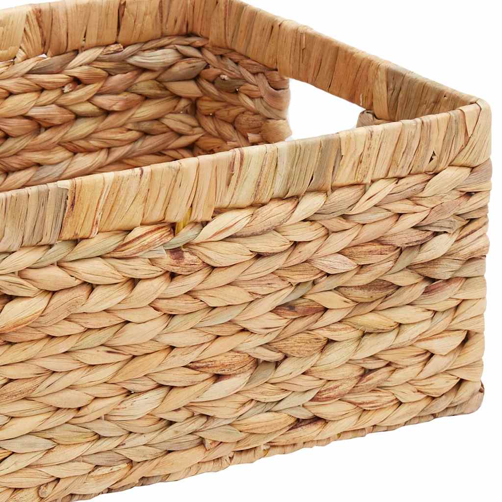 vidaXL Opslagmanden 3 pcs Naturel 40 x 30 x 18 cm Waterhyacint