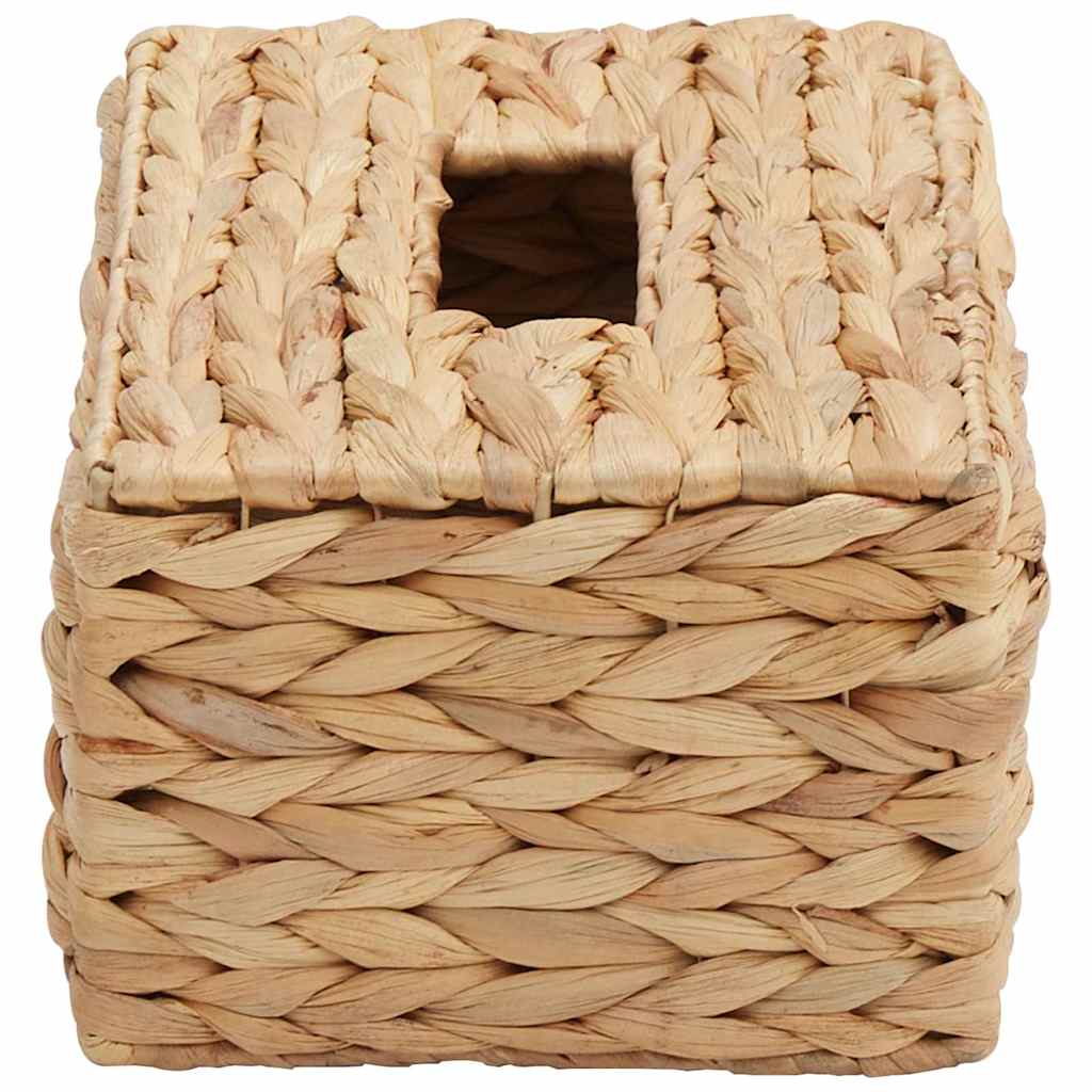 vidaXL Tissueboxhoezen 2 pcs Waterhyacint 27.5 x 16.5 x 14 cm Naturel